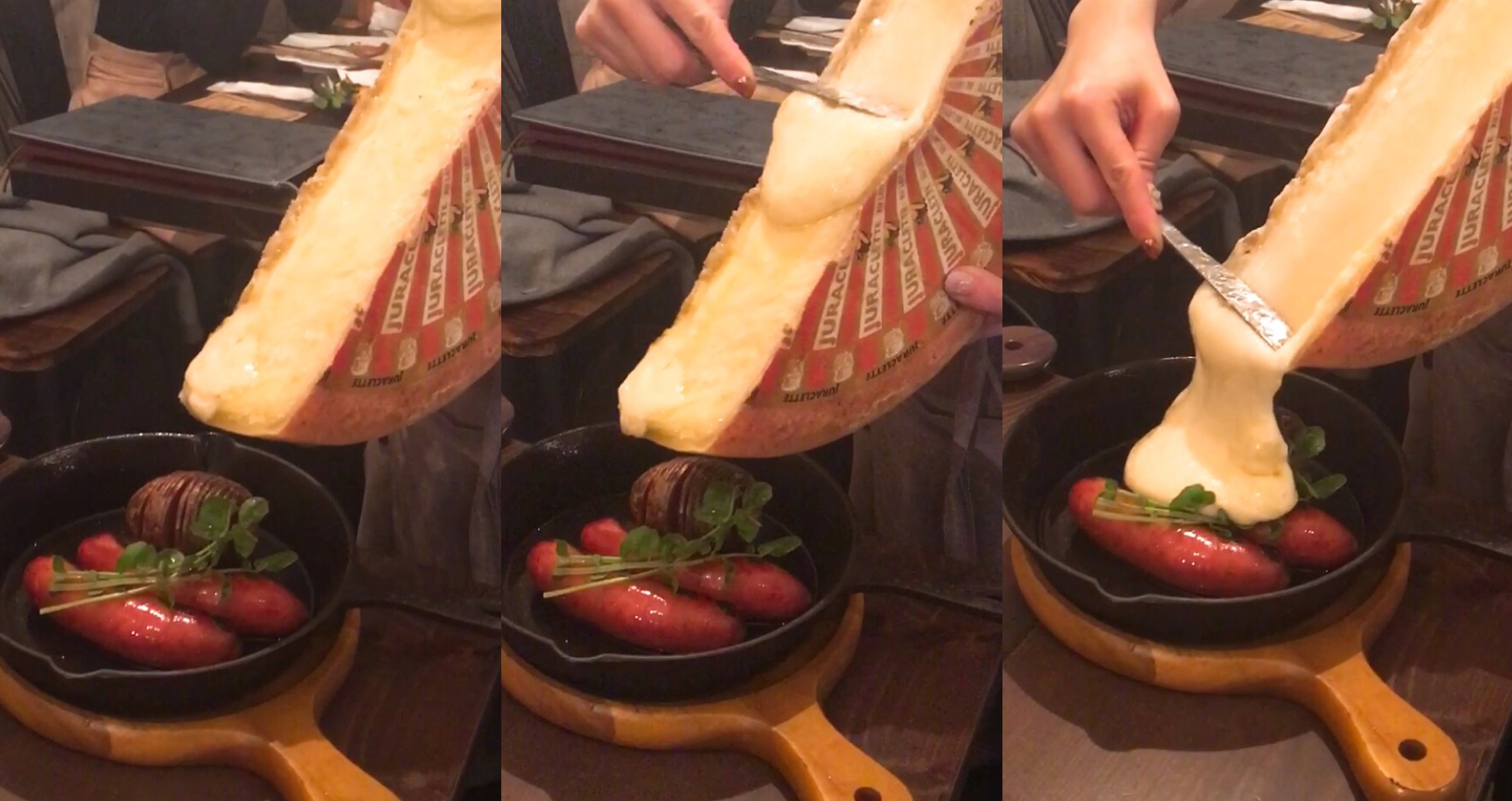 チーズチーズカフェ渋谷のラクレットチーズの画像